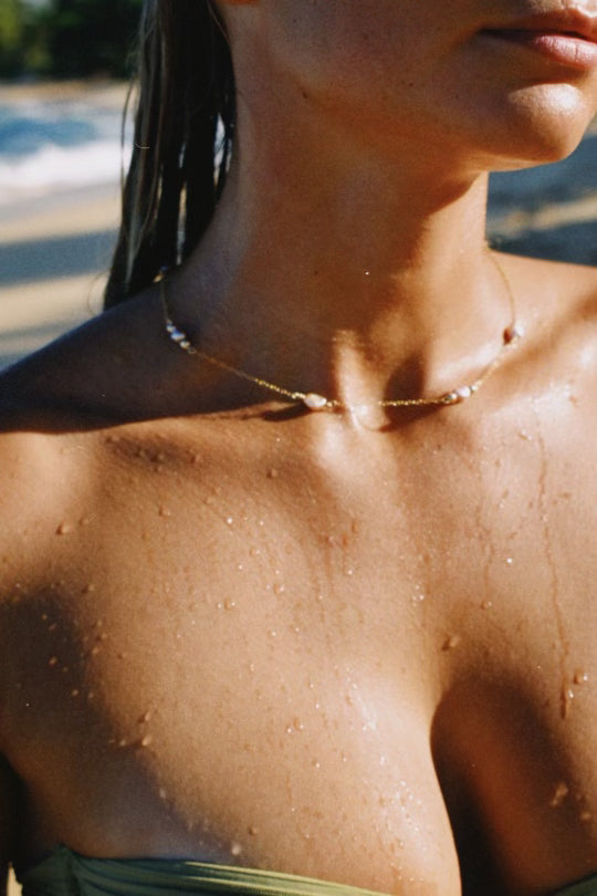 Pink Edison Keshi Choker